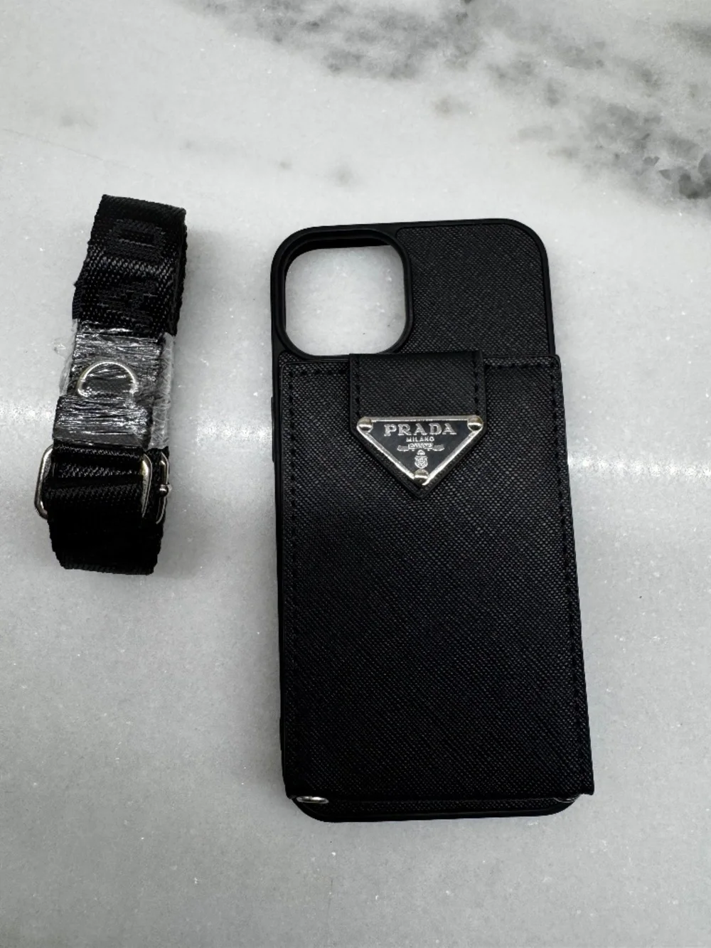 Iphone 14 Prada Phone Case with Strap